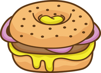 New York Burger Logo Png Design