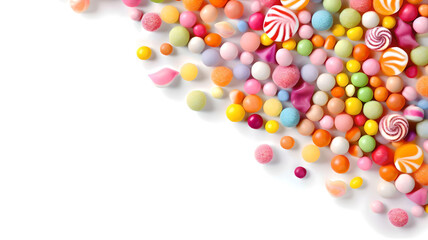 Sweet Candy on the White Background Created with Generative AI Technology