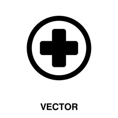 medical cross icon vector flat illustration on white background..eps