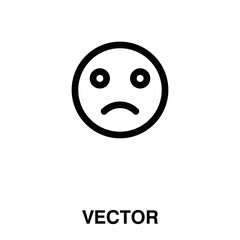 sad icon,vector illustration. sad icon illustration isolated on White background, sad icon.eps
