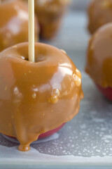 Carmel toffee apples fresh out of the oven