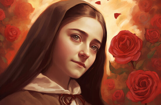 St. Therese of Lisieux Illustration