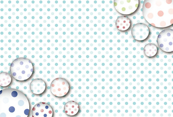 綺麗なガラス玉と可愛い水玉の模様 © 8maru