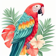 Tropical Parrot Illustration