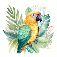 Tropical Parrot Illustration