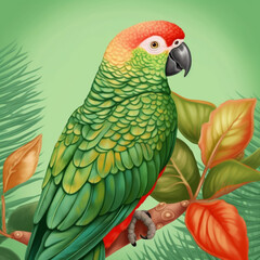 Fototapeta premium Tropical Parrot Illustration