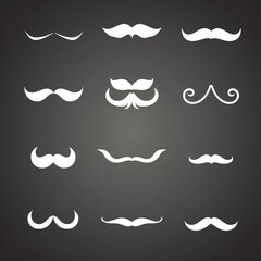 Vector Set Of Minimalist Mustaches