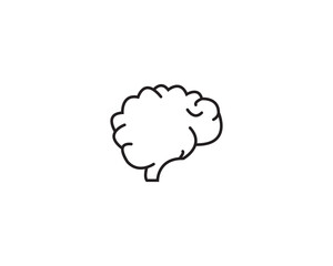 Obraz na płótnie Canvas Brain human icon vector symbol design illustration 