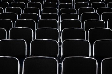 Obraz premium background of black business chairs