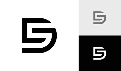 Letter DS initial monogram logo design