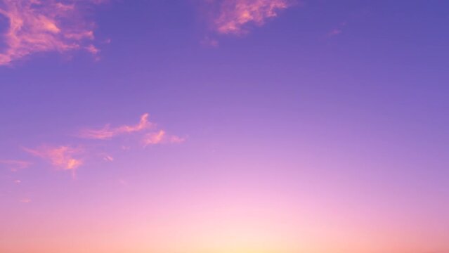 日没後の夕焼け空のタイムラプス  背景用素材