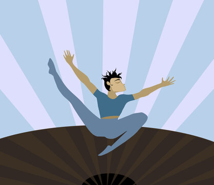 a dancer in motion - also could be used as free-falling figure