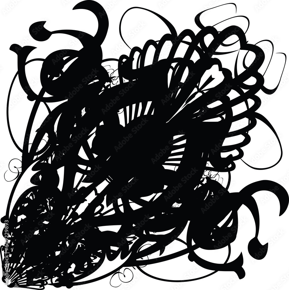 Poster an abstract background in black with a gothic slant