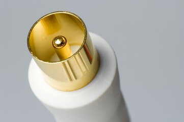 white coaxial cable for television