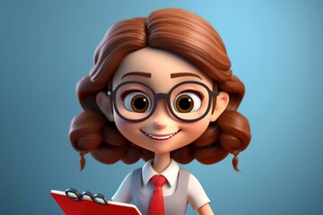 Fototapeta premium Caucasian Woman Accountant Extremely Gorgeous Backdrop Generative AI
