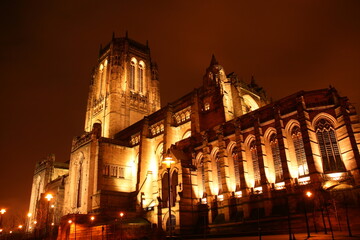 Fototapeta na wymiar cathedral at night