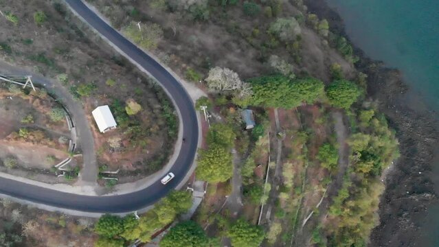 Dusk view around Asakota, Bima from drone perspective
