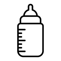 bottle baby pacifier line icon vector design logo and ilustration