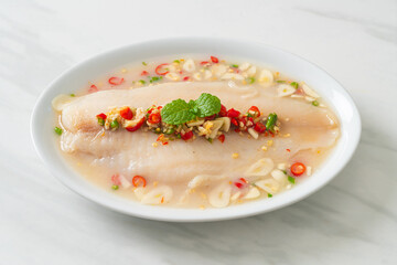 Steamed Fish in Spicy Lemon Sauce