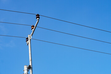 electric pole with wires