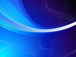 An abstract blue background with different colour lines