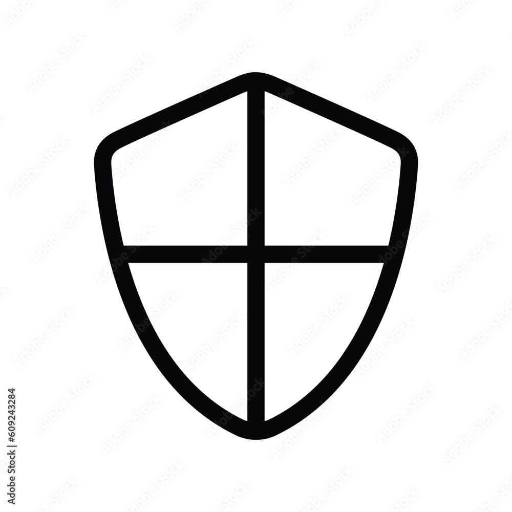 Poster shield vector icon