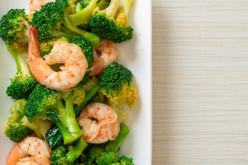 stir-fried broccoli with shrimps