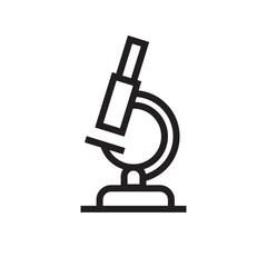 Microscope icon vector line art design