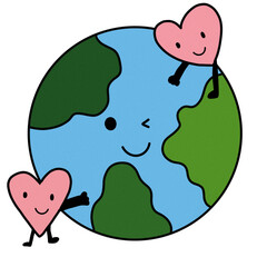 world environment day save the earth save the forest preserve nature .doodle elements color