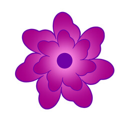 Gradient Flower illustration for decorative design