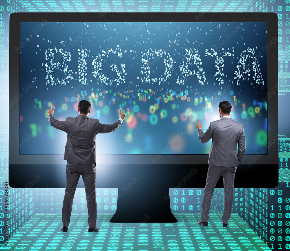 Poster big data concept with data mining analyst