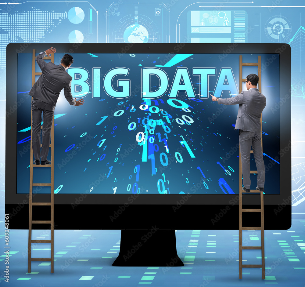 Poster big data concept with data mining analyst
