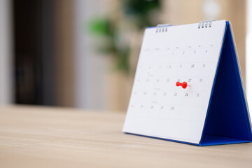Calendar in office,Business management event,business plan targeted marketing activities, media...