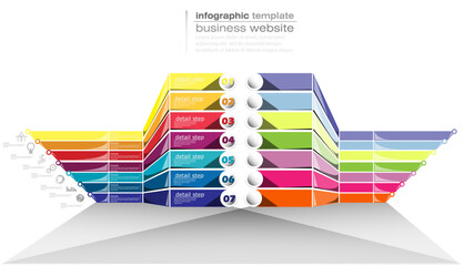 infographic template.business website .idea and concept think creativity modern  design vector.