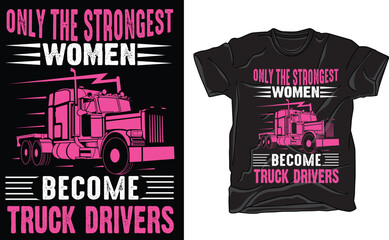 truck drivers typography tshirt design
