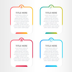 Four steps business infographics