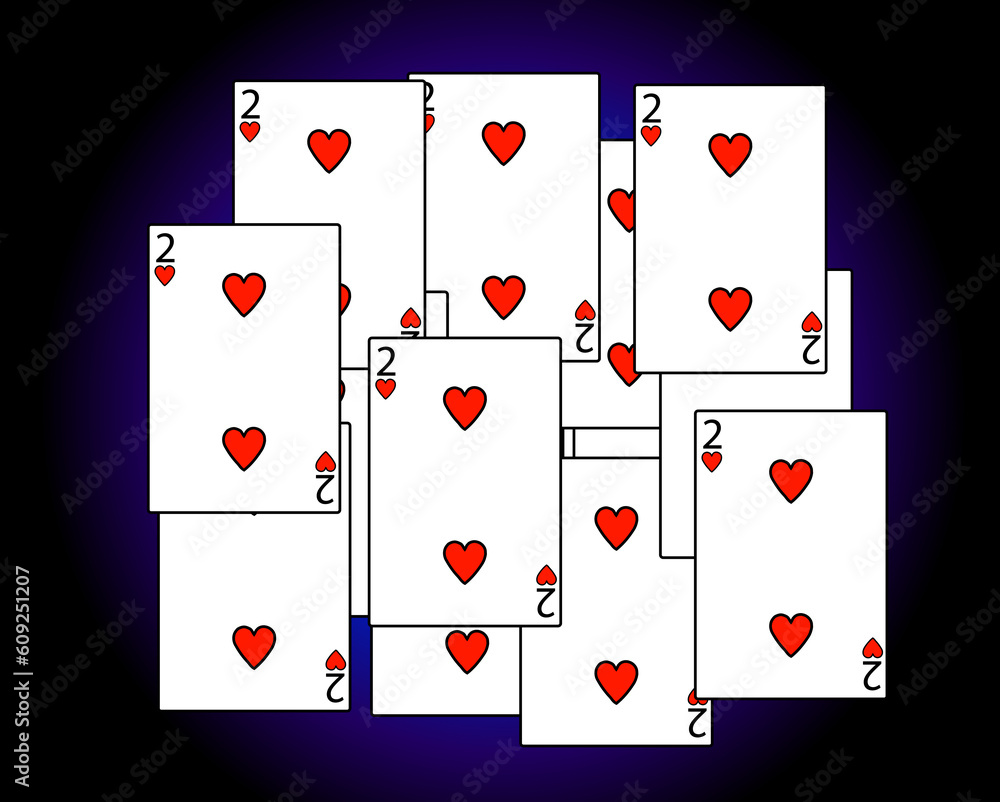Poster a computer created set of playing cards.