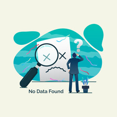 No data found. Illustration for sites, banner design vector illustration