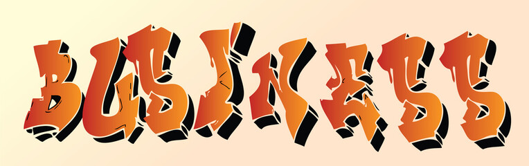 An abstract look at a business concept with graffiti