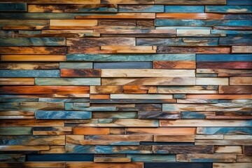 rustic wooden wall made out of planks Generative AI