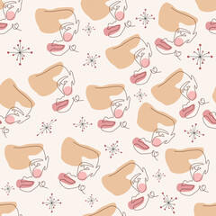 Face silhouette pattern