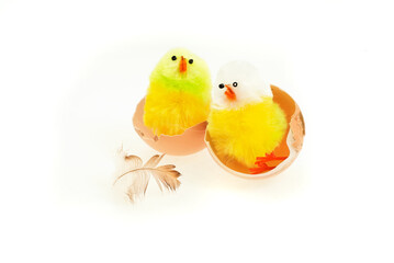 egg, eggs, chicken, yellow, green, easter, Baby Chicken, Cracked two, New Life, Hatching