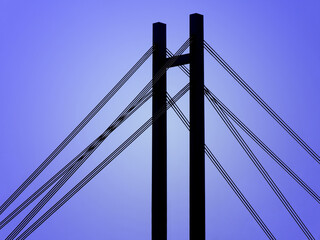 Fototapeta premium Detail of modern bridge construction
