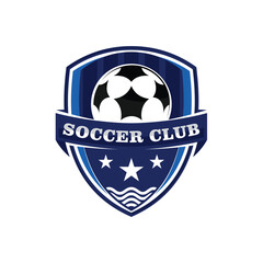 Soccer Football Badge Logo Design Template