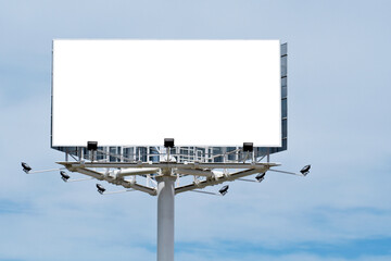 Blank billboard on cloudy sky, just add your text