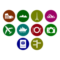 world travel clip art set 