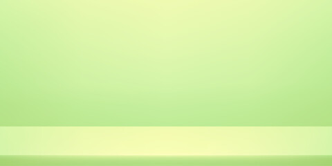 Obraz premium Empty soft green studio room background. Graphic art design. product display with copy space for display of content design. Vector illustration.
