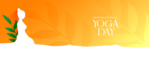 papercut style international yoga day banner for fit and healthy lifestyle