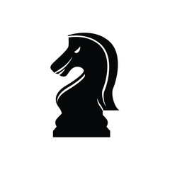 Chess knight logo icon