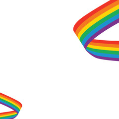 rainbow pride month lgbt flag curve background 